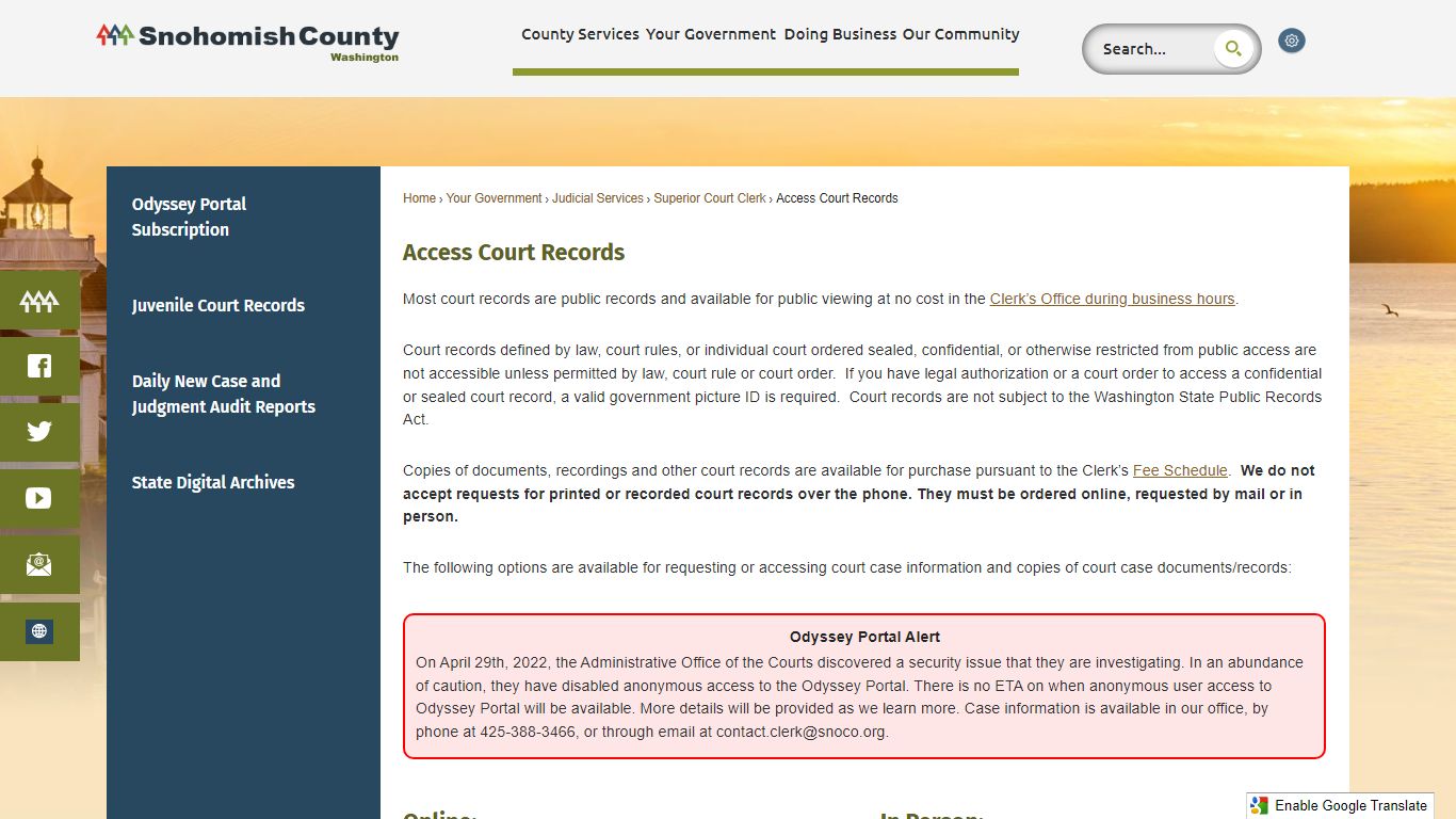 Access Court Records | Snohomish County, WA - Official Website