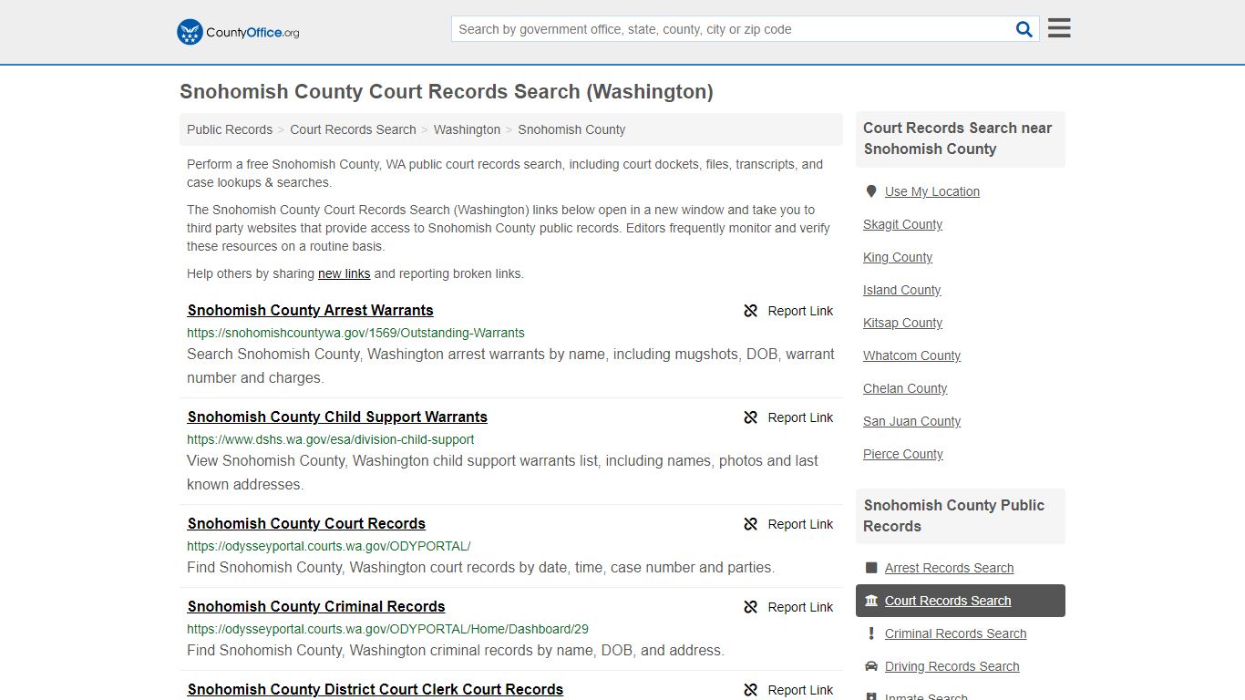 Court Records Search - Snohomish County, WA (Adoptions ...