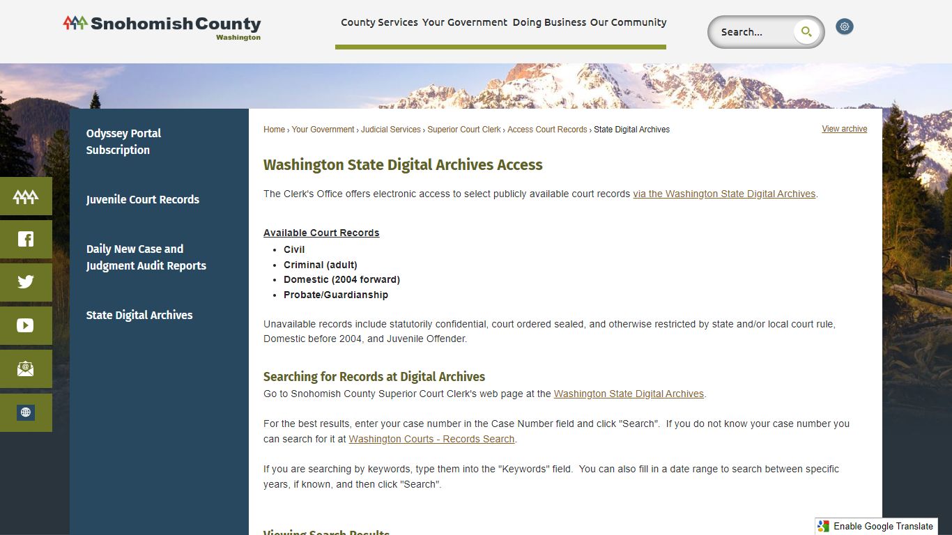 Washington State Digital Archives ... - Snohomish County, WA